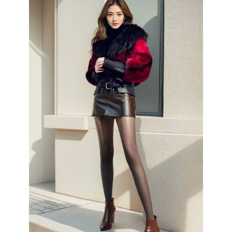 Trendy Large-sized Faux Fur Coat with Trendy and Chubby Look It's Thickened Woolen Cotton-padded Jacket with Fox-like Fur Collar