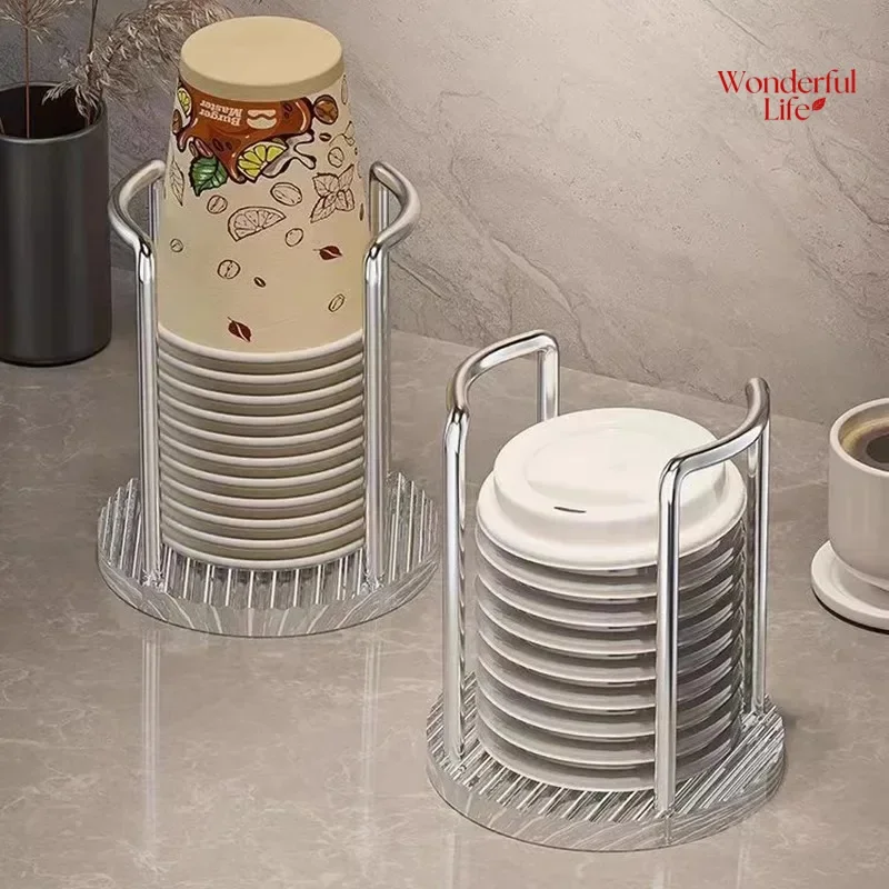 Multifunctional Desktop Coffee and Milk Tea Cup Storage Rack