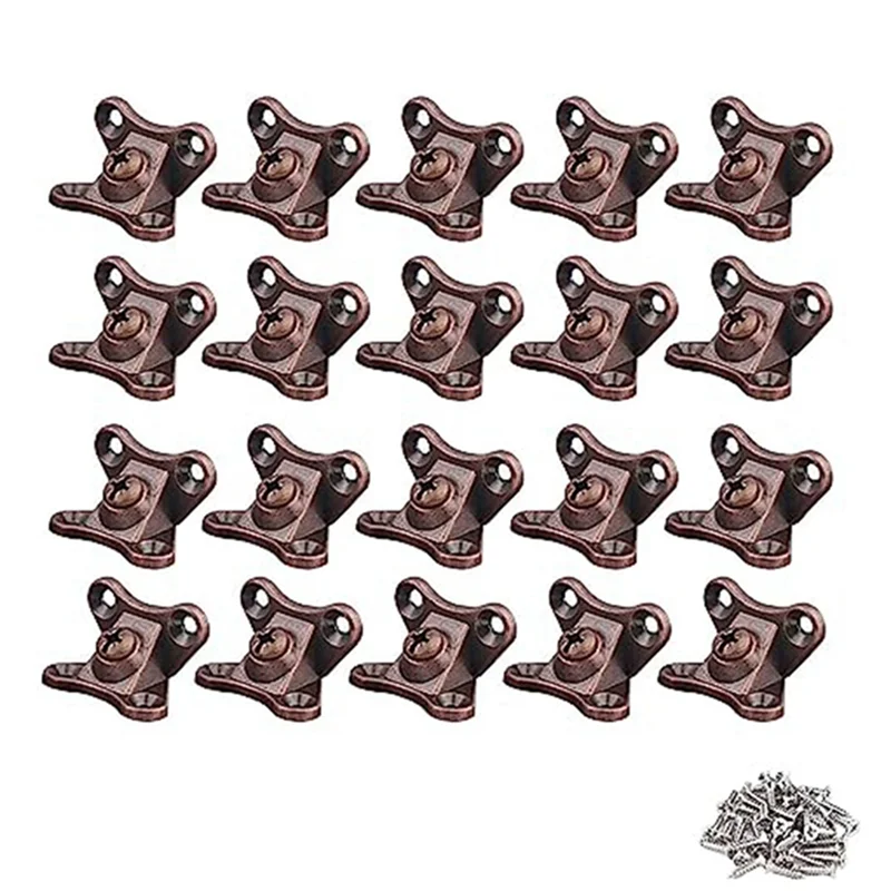 

20 штук съемных комбинированных угловых кронштейнов-бабочек для полок, усиленные, L-образные, (красная бронза)-AT30