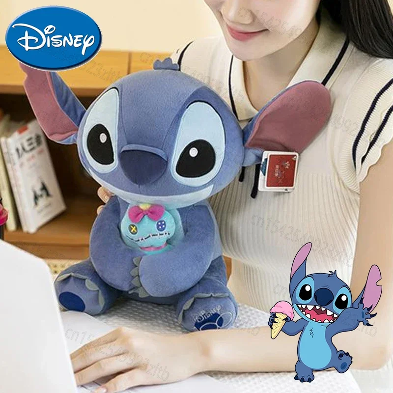 Disney Stitch และ Scrump ตุ๊กตา Plush อะนิเมะการ์ตูนสีฟ้าสีชมพูของเล่น Lilo & Stitch Stich ตุ๊กตาของเล่นตุ๊กตาของขวัญคริสต์มาสสําหรับเด็ก