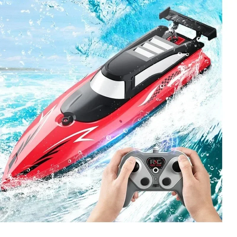 2,4 GHz Spielzeug Fernboot Luftschiff Hochgeschwindigkeitsboot Kinder Wasserspielzeug Outdoor-Spielzeug Sommergeschenke für Kinder Wasserdichtes elektrisches Spielzeugboot