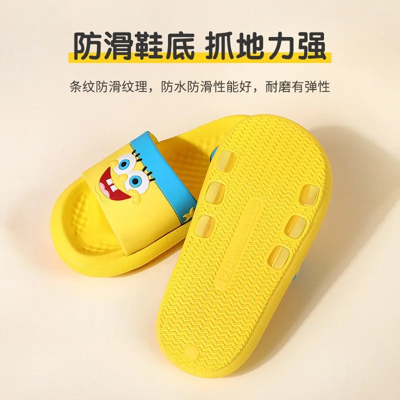 SpongeBob Children's Slippers Patrick Cartoon Anime Kawaii Soft Bottom Non-Slip Thickened Household Bath Shoes Beach Shoes Gift