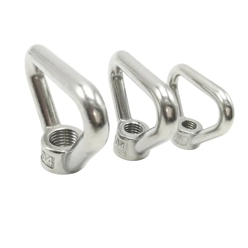 M8 M10 M12 M14 M16 304 Stainless Steel Triangle Lifting Eye Nut Trapezoid Thread Rings Fit For Handle Bolts