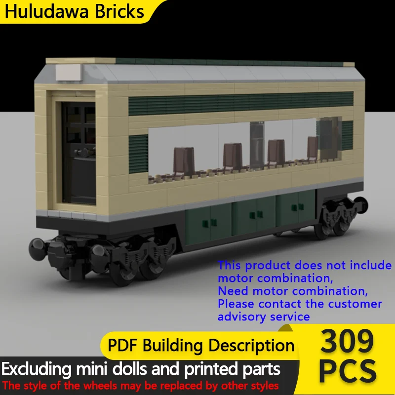 

City Car Model MOC Building Bricks High-Speed Railway Passenger Car Modular Technology Children Holiday Gifts Assemble Toys Suit