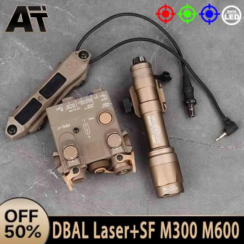 

Tactical DBAL-A2 Simplified Version Surefir SF M300A M600C Flashlight Sets Red Dot Airsoft Indicator Fit 20mm Rail Hunting Laser