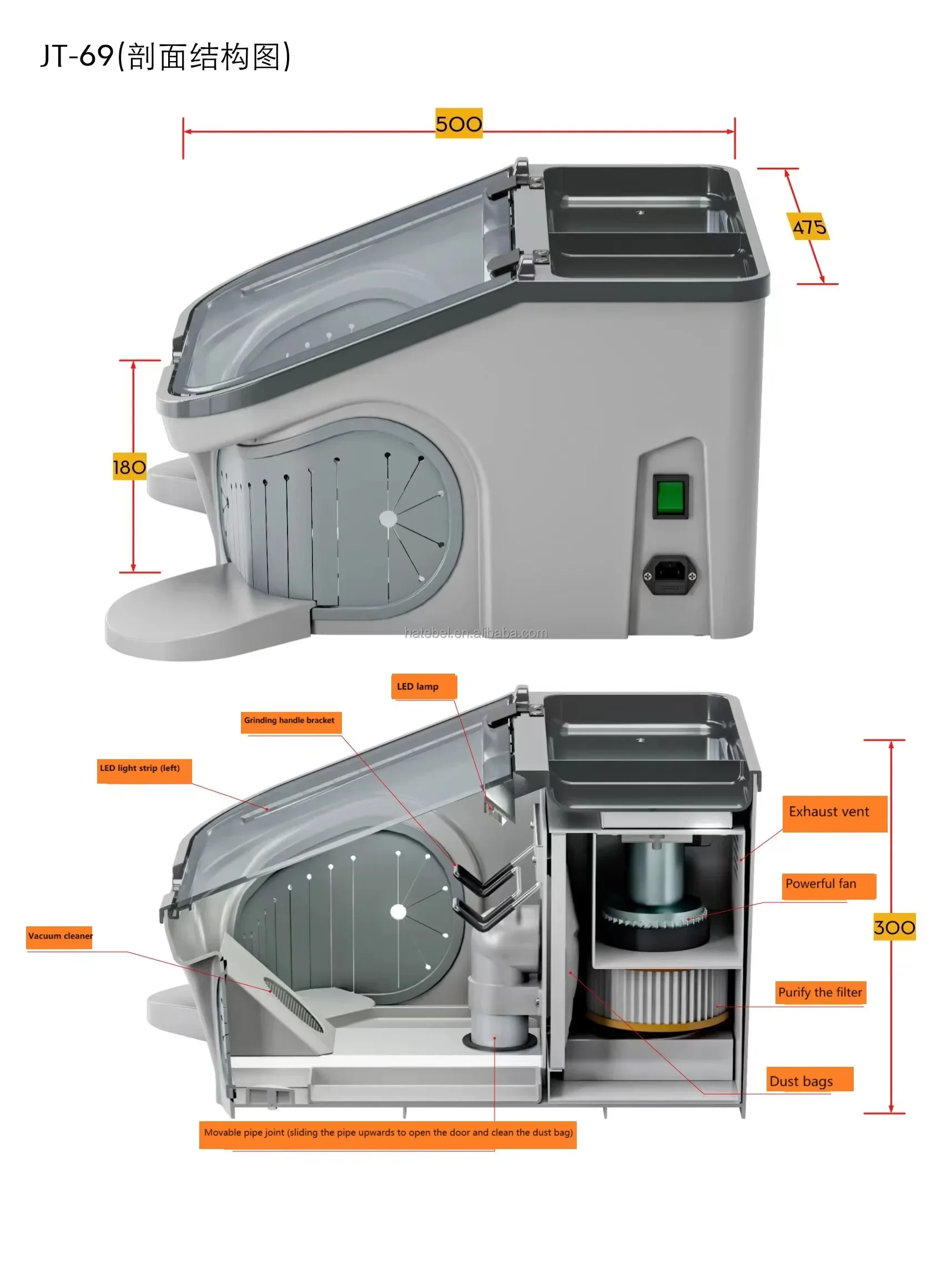 Dentals Labs Equipments VacuumsCovers Polishing Grinding Dust Covers