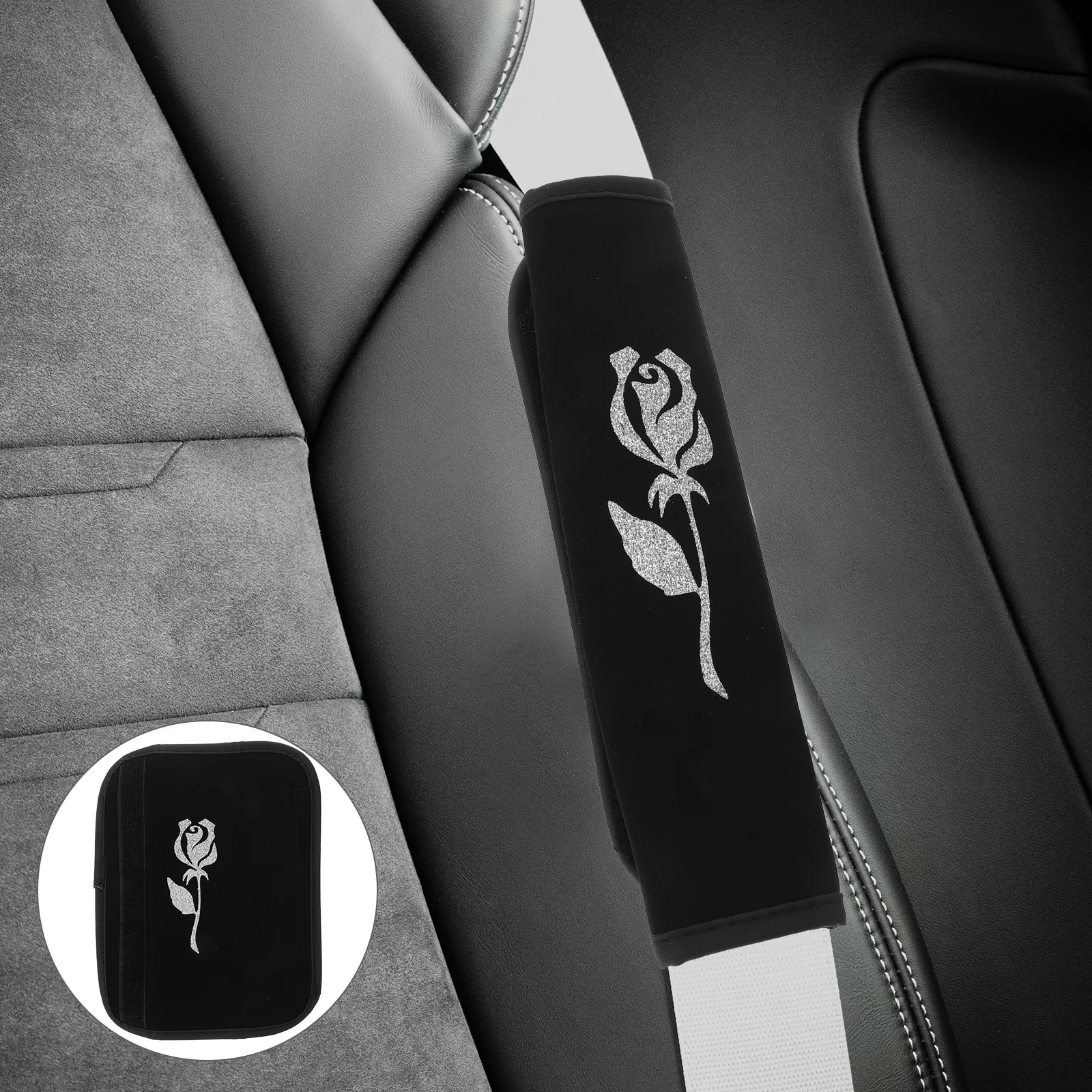 

Shoulder Cover Soft Rose Pattern Design For Adults Women All Seasons Cushion Pad Interior Decor