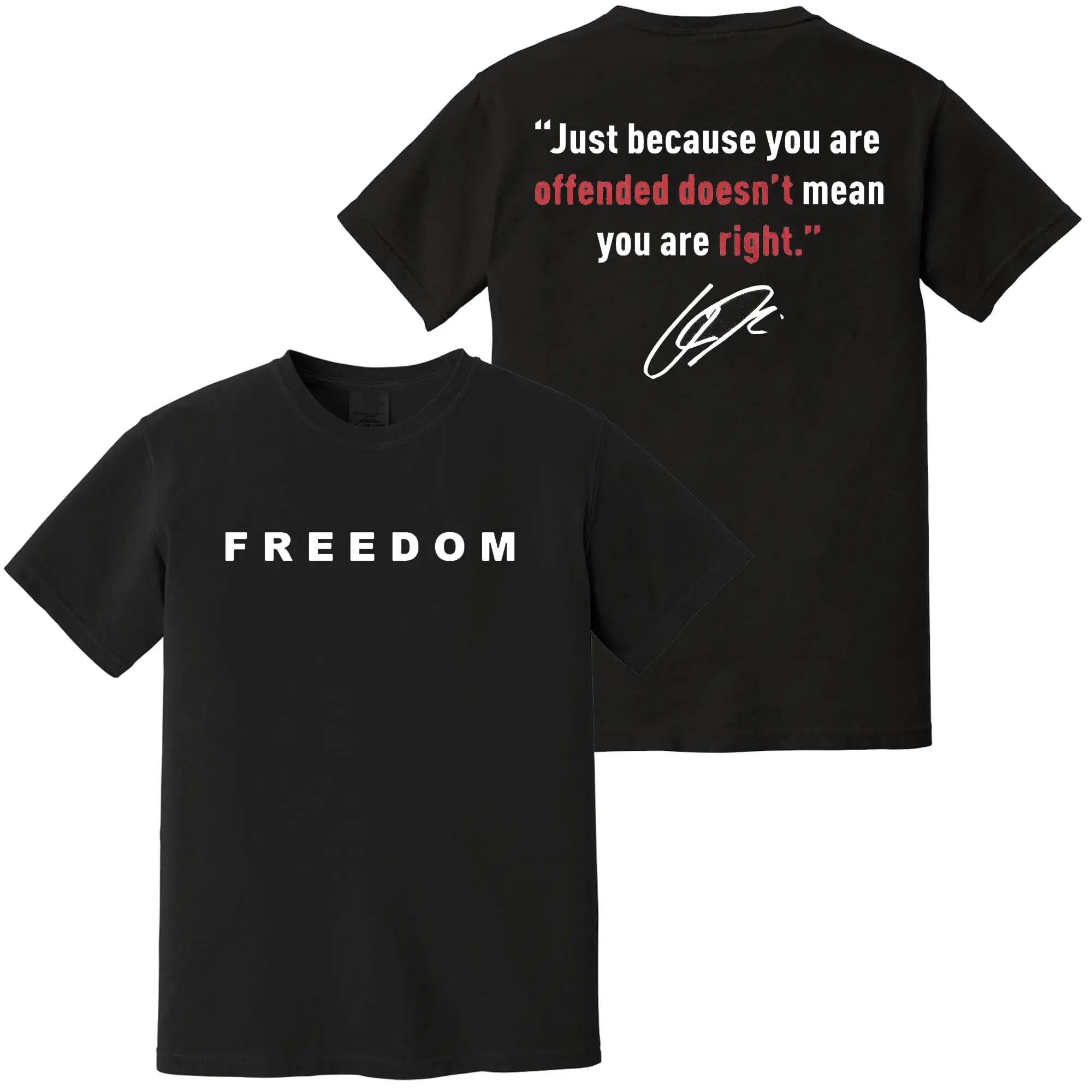 الحرية تشارلي كيرك الأبيض تي شيرت الرجال الصيف الأمريكي المتضخم تي شيرت الشارع الشهير Harajuku الرجال الملابس المتضخم تي شيرت