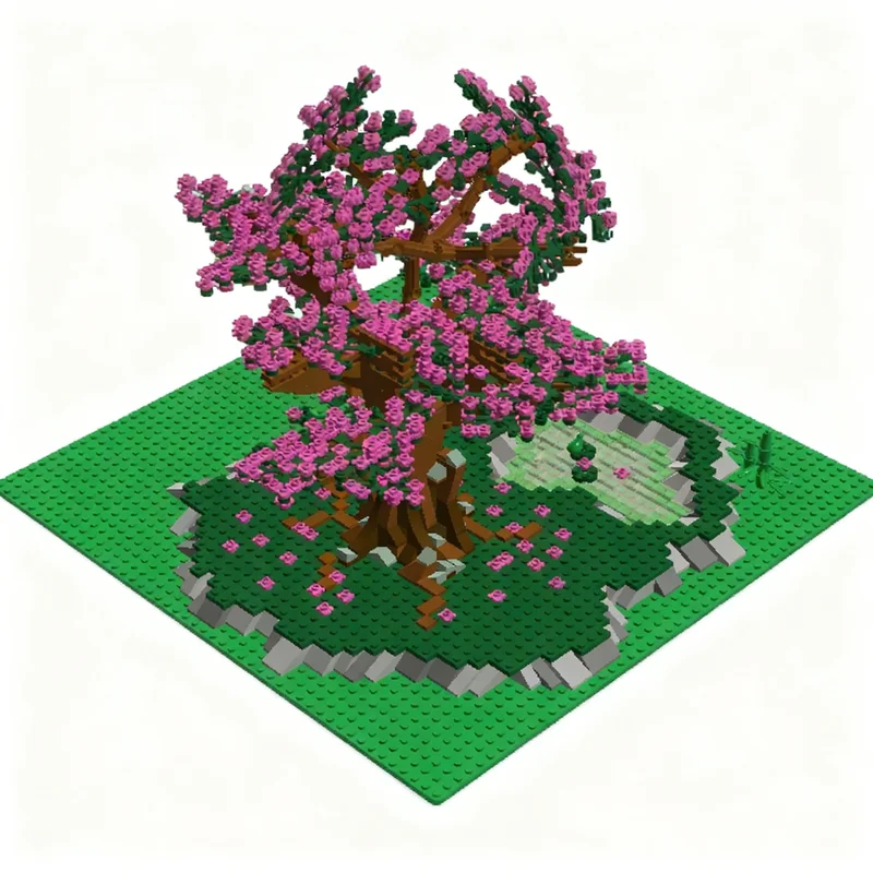 3182pcs MOC Cherry Tree Other Model Building blocks Construction Kids Assemble Education idea Brick Birthday Christmas gift toy