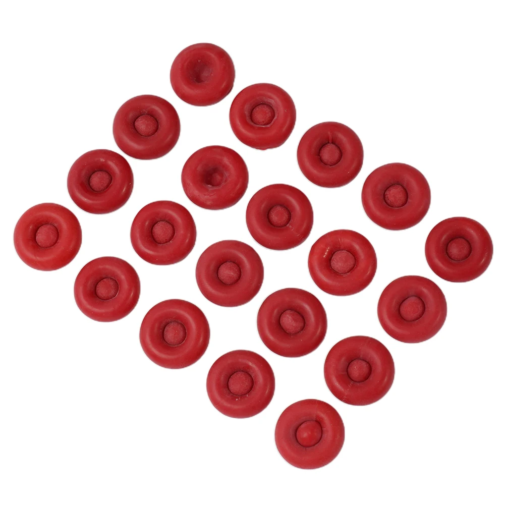 20Pcs Red Rubber Caulk Cap Leak For Proof Nozzle Protective Sleeve For Sealing Tube Reuse Storage Business Industrial Tool