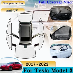 Per Tesla Modello 3 2017 2018 2019 2020 2021 2022 2023 Copertura Auto Finestre Visiera Parabrezza Protezione Solare Shades Anti-Uv Tende Da Sole