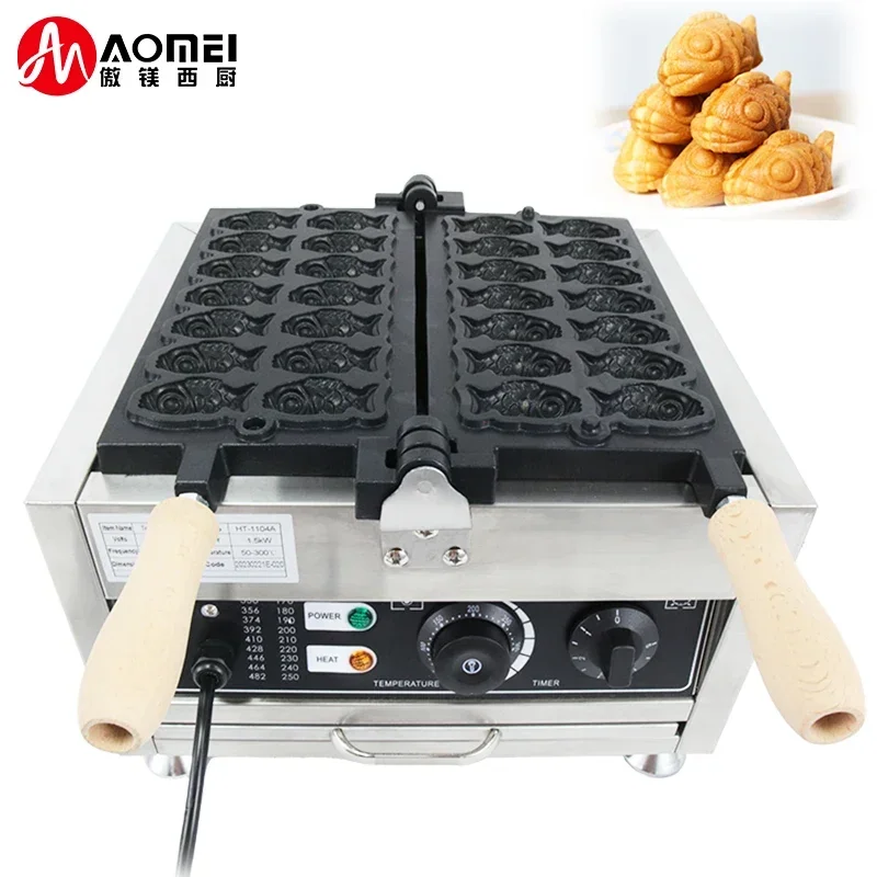 Electric Mini Fish Waffle Cone Maker Small Taiyaki Machine Baker Japanese Fish Shaped Waffle Cake Mold Making Pan Equipement images - 6