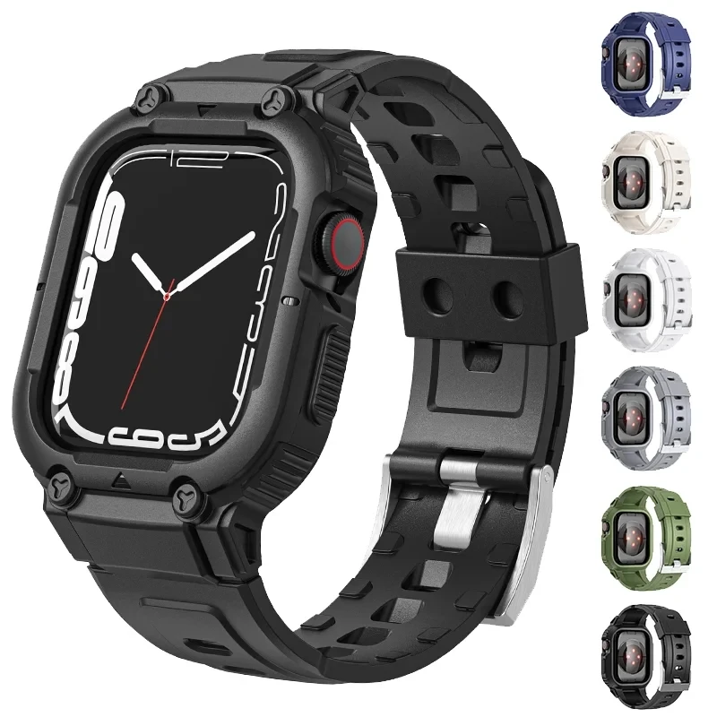 Gehäuse und Armband für Apple Watch Band Ultra 45 mm 44 mm 41 mm 40 mm 49 mm Sport-Schutzhülle für iWatch Serie 9 8 7 6 SE 5 4