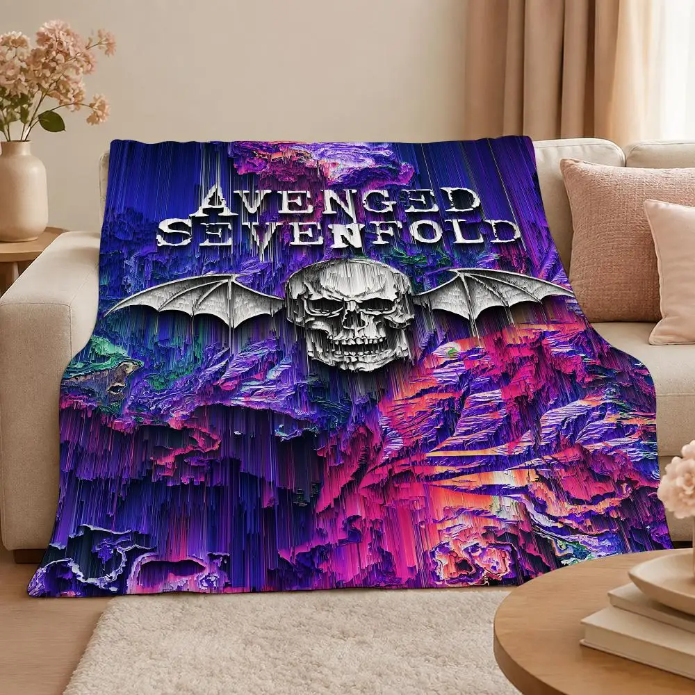 Music A-Avenged Sevenfold American Heavy Metal Band Throw 320g Soft Flannel Fleece Throw Blanket Cover Sofa Bed Dorm Nap Gift