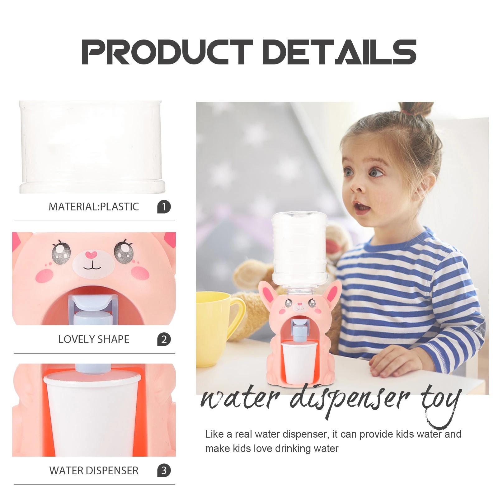 2 قطعة موزع مياه ممتع نافورة مشروبات صغيرة مقلدة للأطفال التعليمية التظاهر اللعب أجهزة المطبخ المنزلية في الهواء الطلق #6