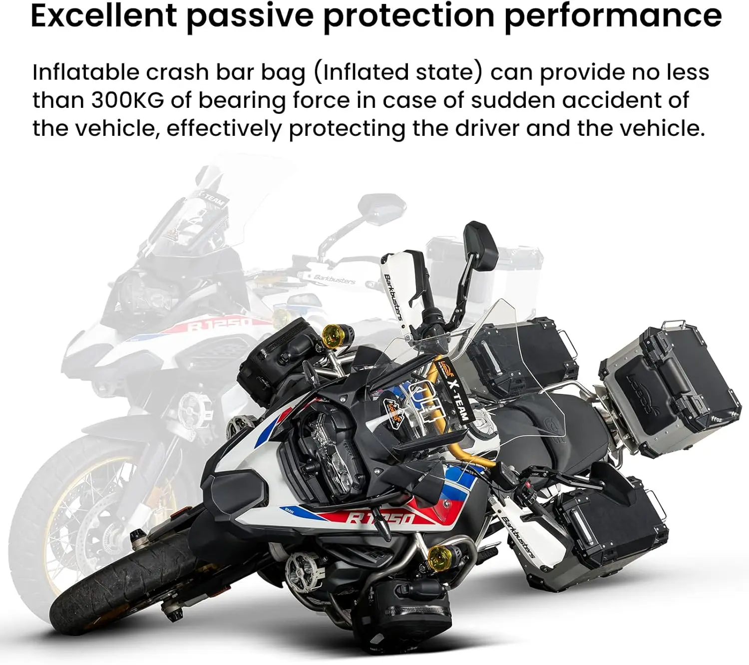 2PCS Motorcycle Front Bumper Bag, Fully Waterproof Motorcycle Bumper Bag Side Bag