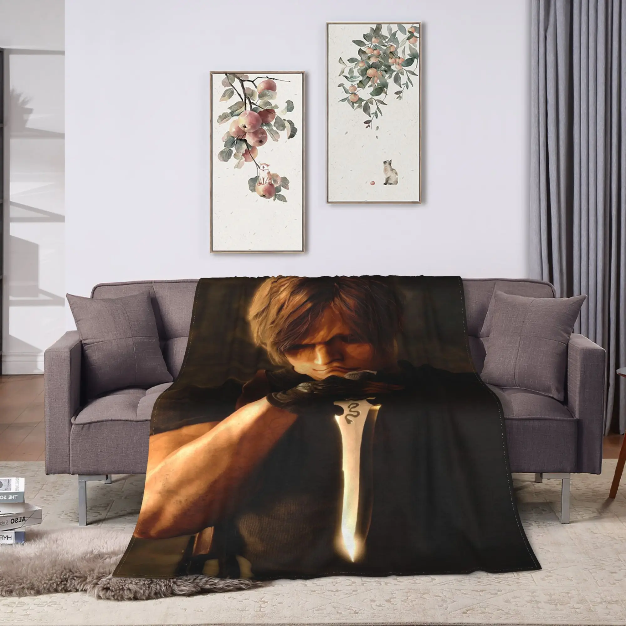 Leon Kennedy Blanket Spring  Cozy Throw Blanket For Kids Adults Sofa Home Flannel Bedspread Bed Cover