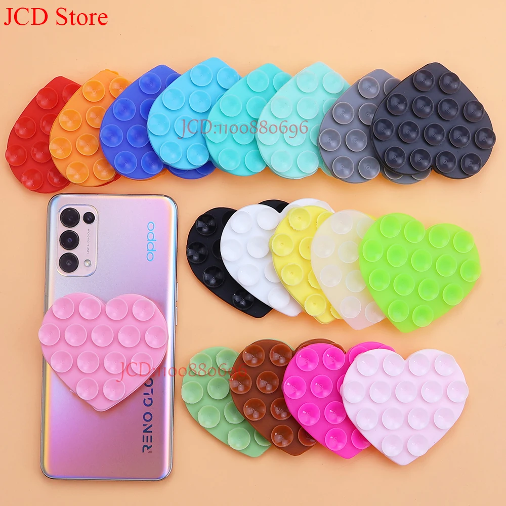 Двусторонний держатель на присоске для телефона в форме сердца, многофункциональная силиконовая присоска, крепление для телефона, чехол для телефона, липкая ручка для телефона