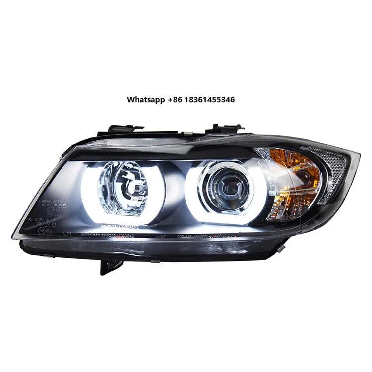 

Фара в сборе для BMW 3 серии E90 (05-12) 318 320 325i, модифицированная, со светодиодными ДХО и лампами Angel Eye