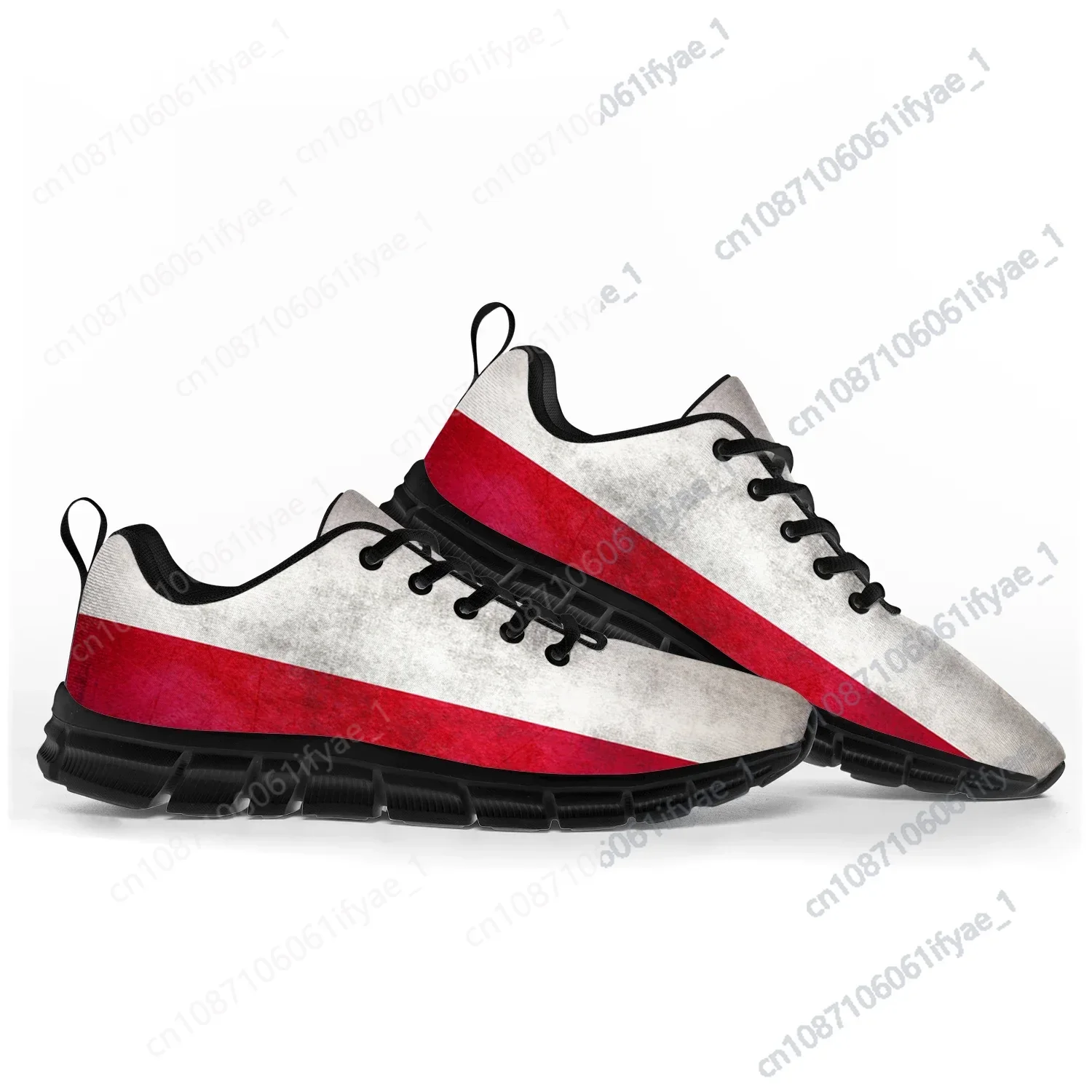 Unisex Polish Flag Sports Shoes, Casual Custom Sneakers, de alta qualidade, Casais, Homens, Mulheres, Adolescente, Crianças, Polônia