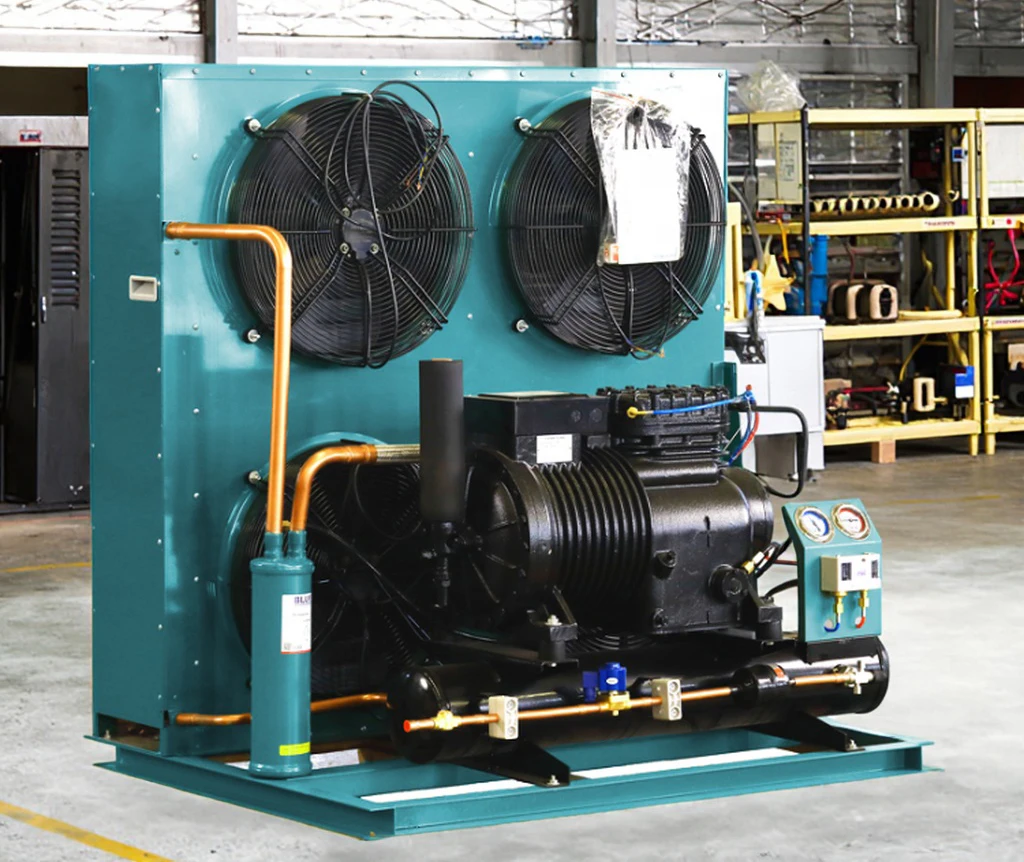 15HP Cold Room Condensing Set Compressor Refrigeration Unit Air Cooled Open Type Cold Storage Compressor Condensing Unit