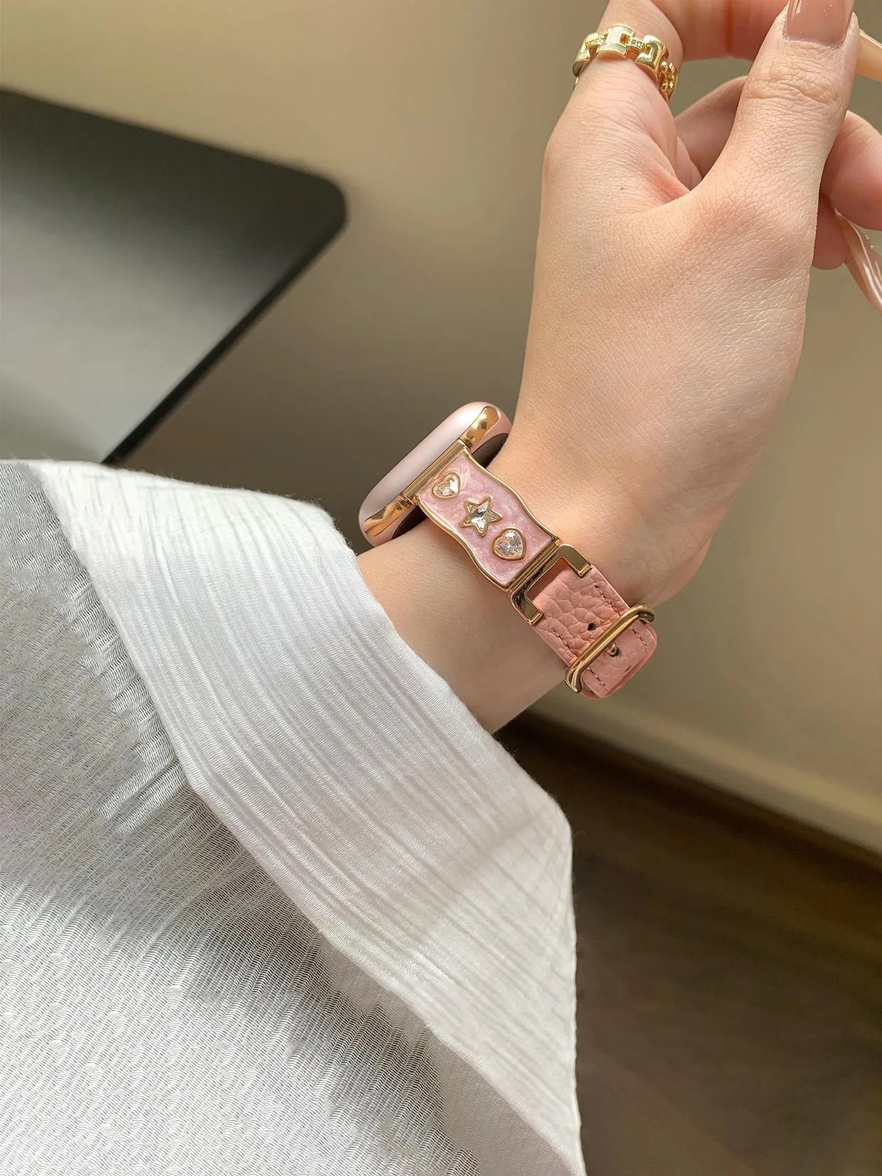 

Кожаный ремешок для iWatch с узором личи, совместимый с размерами 38 мм, 40 мм, 41 мм, 42 мм, 44 мм, 45 мм, 49 мм, модный ремешок.