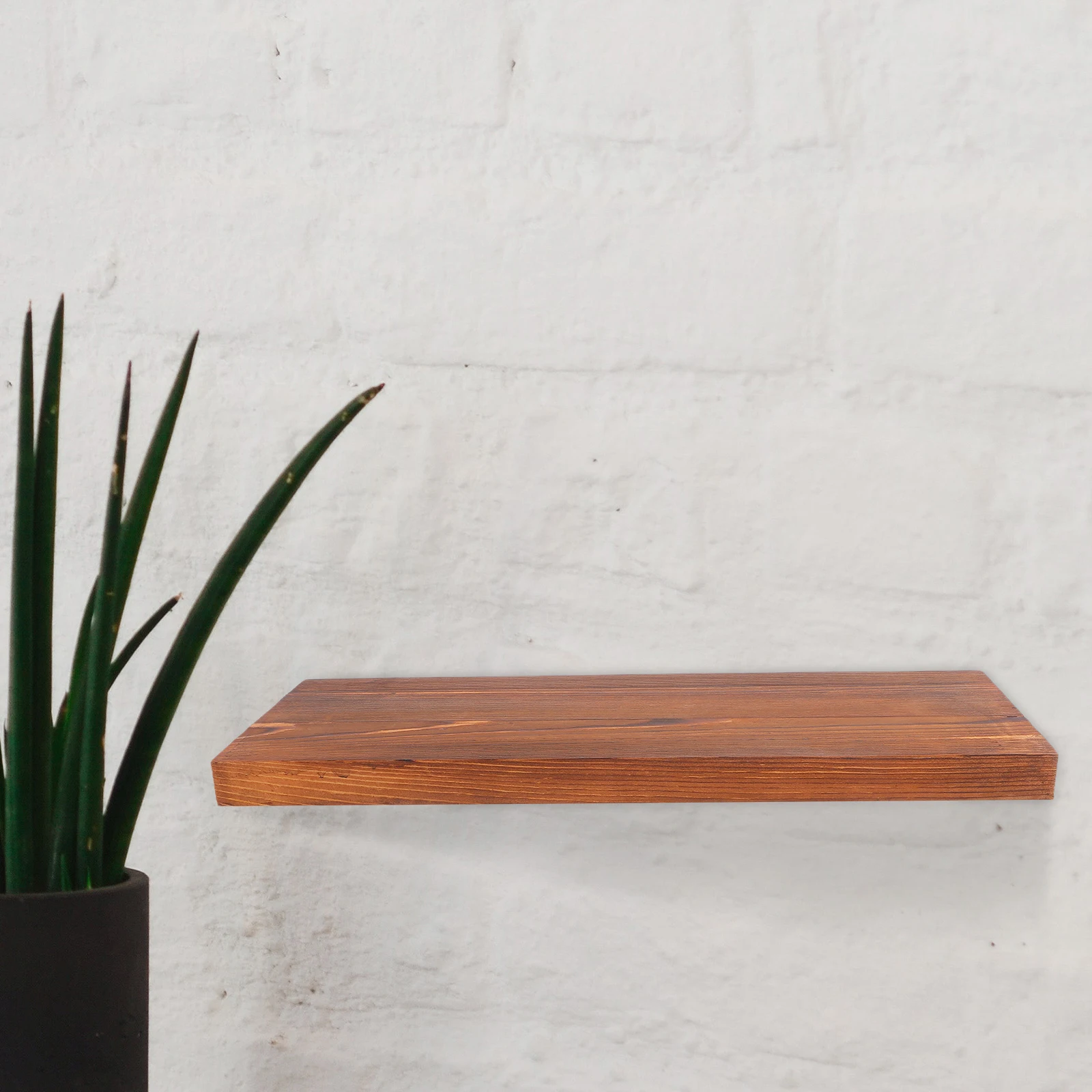 Modern Floating Wood Shelf Wall Mounted Bathroom Storage Rack Space Saving Organizer for Kitchen Laundry Room Decorative