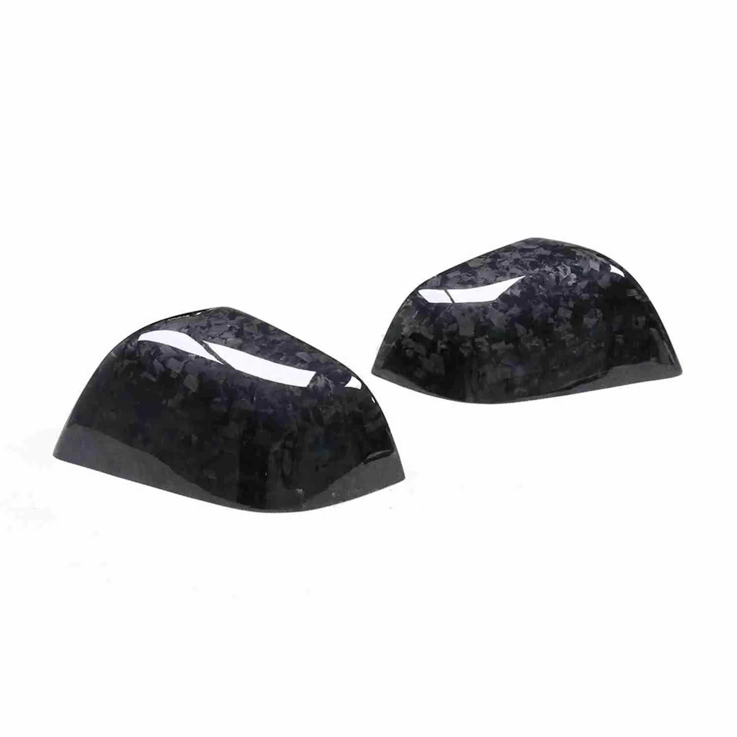 

ZAIQU Model 3 Real Forged Carbon Side Review Door Side Mirror Shell Glossy Finish for Model 3 2016+ Add on Style Mirror Ca