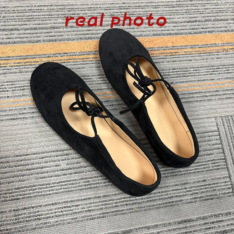 Modische Schmetterlingsknoten-Damenschuhe, flache Schuhe für Damen, lässige, weiche Schuhe mit runder Zehenpartie, Slip-On-Schuhe für Damen. – Detail 8