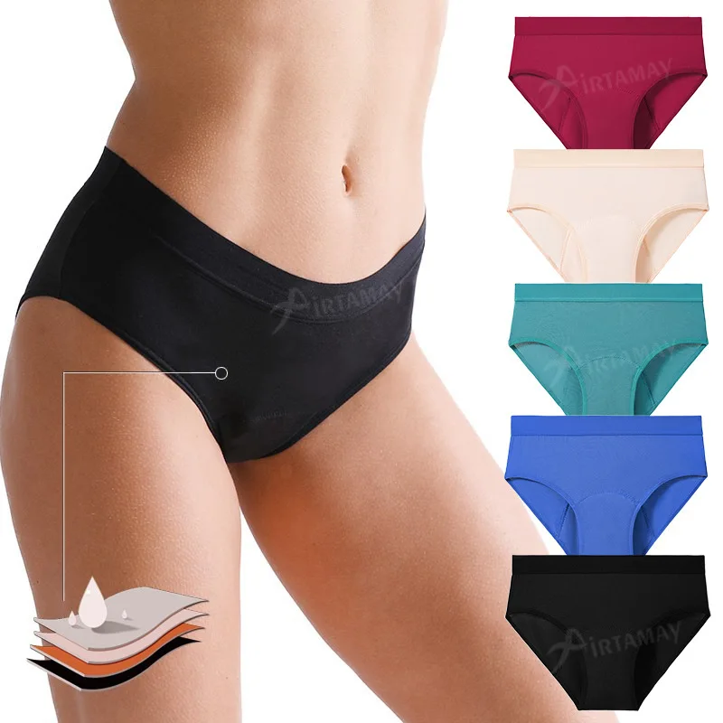Biancheria intima da donna confortevole e a prova di perdite con quattro strati di materiale assorbente, ideale per periodi pesanti