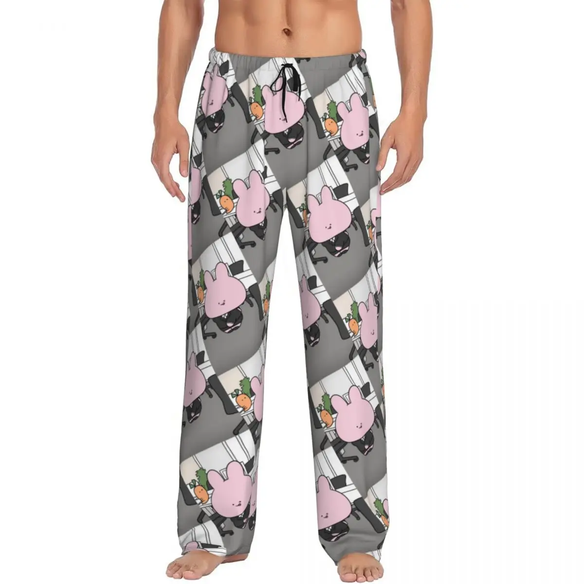 

Симпатичные пижамные штаны с героями мультфильмов A-Asamimichans, мужская одежда для сна, эластичные штаны для сна с карманами