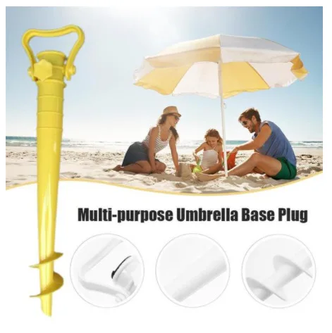 Beach Umbrella Base, Fishing Stand, Rain Gear, Garden Patio Parasol, Ground Anchor, Spike Umbrella, Ground Fork