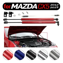 Amortiguador de fibra de carbono para capó delantero, resortes de elevación de Gas, compatible con resortes de gas, para Mazda CX-5, CX5, KF, 2017-2020