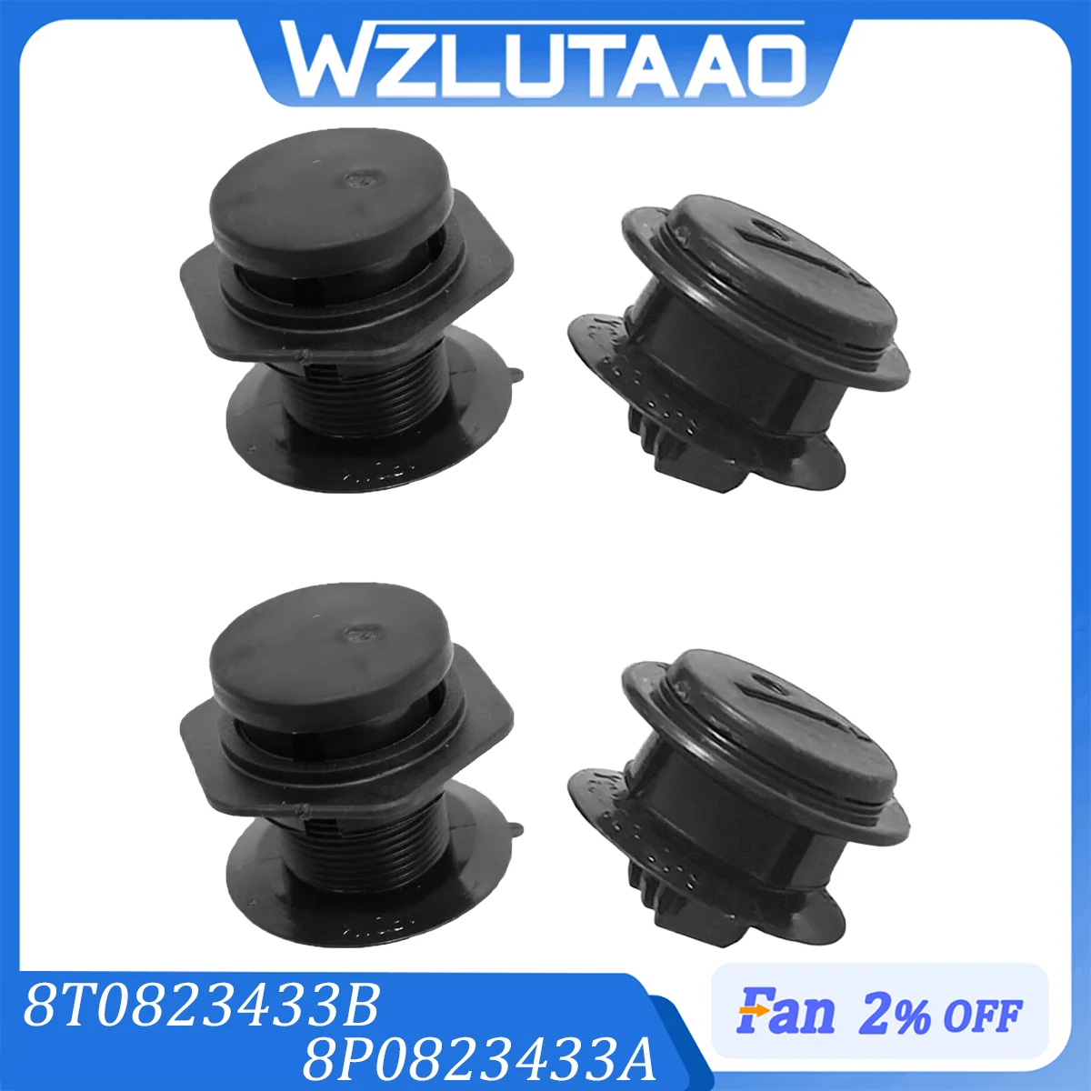 8T0823433B 8P0823433A Engine Hood Stop Buffer Rubber Clip Buffer 8T0823433A 8T0823433 8P0823433 For Audi A4 B8 B9 A5 Q5 RS5