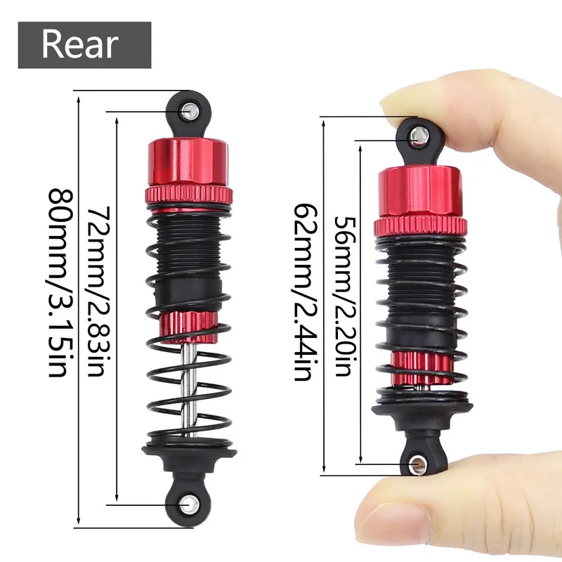 Mjx 1:14 14209 14210 Remote Control Car Metal Upgrade Accessories Liquid Oil Pressure Shock Absorbers Roll Cage Lifting Wheel Rc