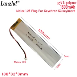 1-20 Pcs 3032130 3.7V 1800mAh Li Polymer Battery For Keychron K3 keyboard cells LED lights Bluetooth keyboard Car recorder