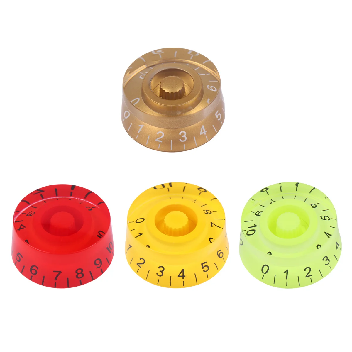

4 Pcs Volume Control Knob Guitar Bass Electric Round Handle Plastic Cap Knobs Tone Amp for