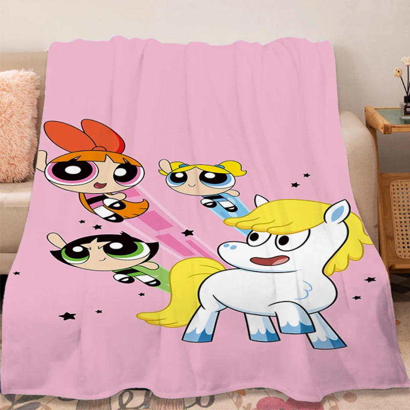 

Decorative Sofa Blanket A-The Powerpuff Girlss Warm Winter Blankets Fluffy Soft Blankets Microfiber Bedding Knee Fleece Camping