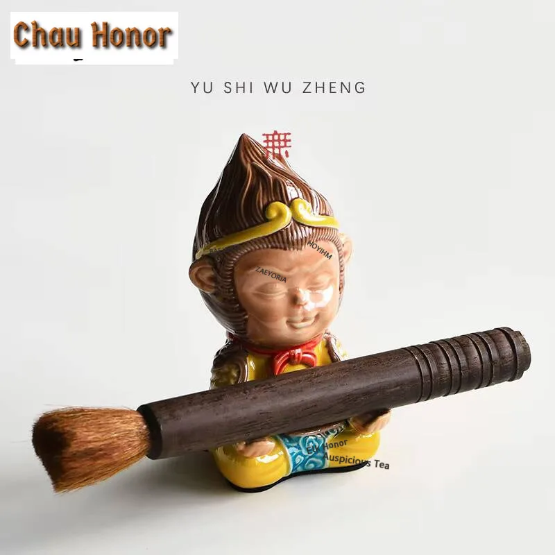Cutegreat Sage Equalling Heaven Meditation Car Decoration Hand Drawn Jiaozhi Pottery Tea Pet Tea Ceremony Accessories Pen Holder