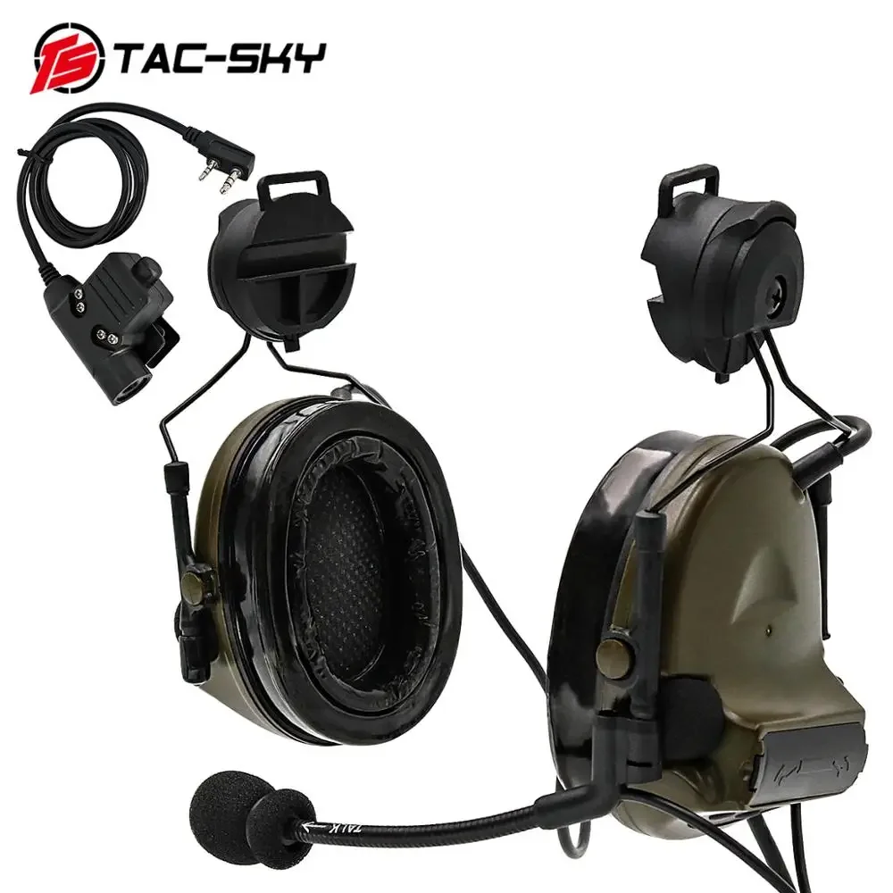 Soporte para casco TAC-SKY COMTA II, adaptador de riel para casco ARC OPS-CORE, auriculares tácticos y diadema táctica PTT U94 Ptt y Comta