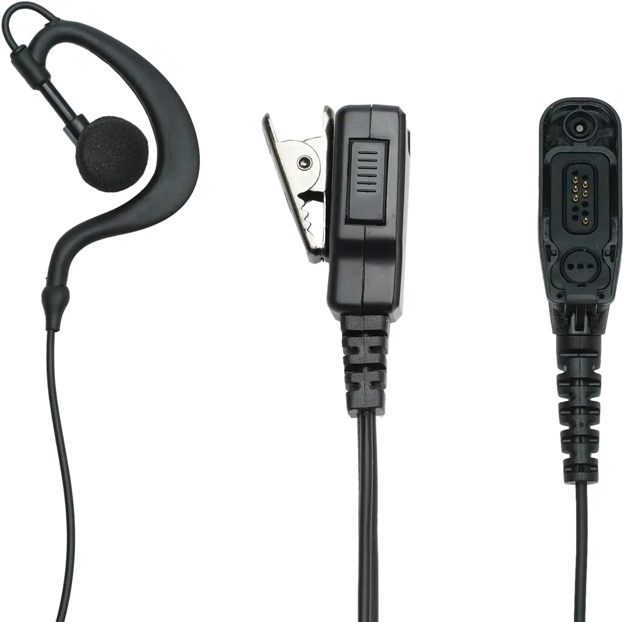 

XPR7550e arpiece Headset with Mic PTT for Motorola XPR7350e APX8000 APX6000 Xpr7550e Walkie Talkie Black