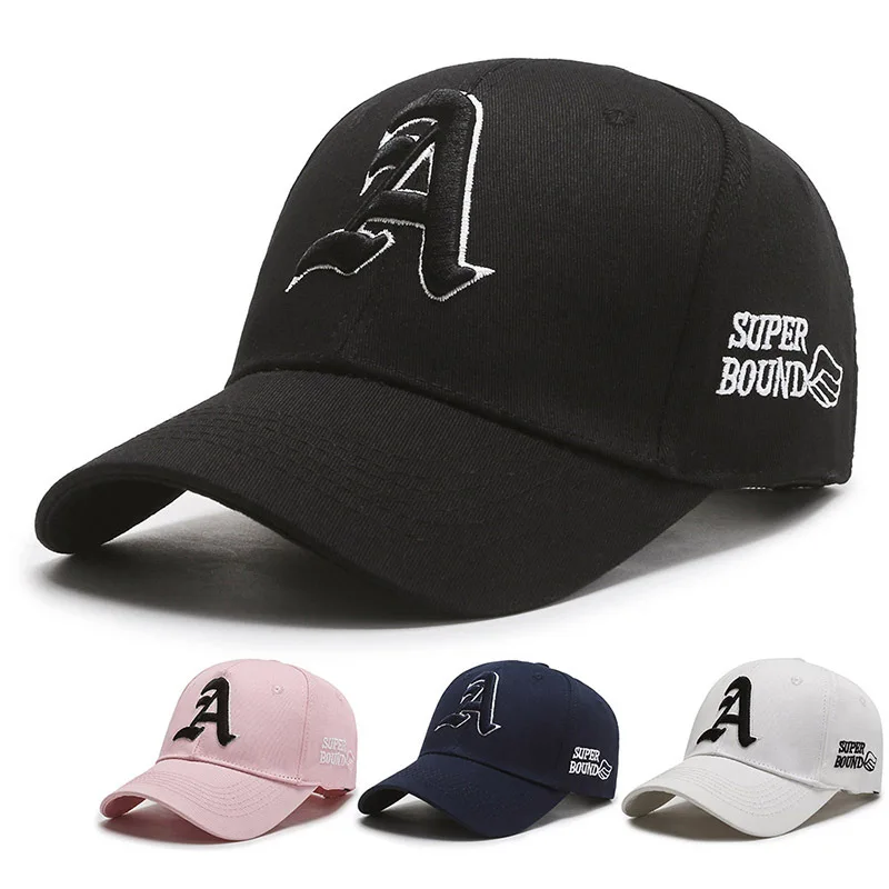 

Unisex Simple Letter A Embroidery Baseball Caps Spring and Autumn Outdoor Adjustable Casual Hat Sunscreen Hat