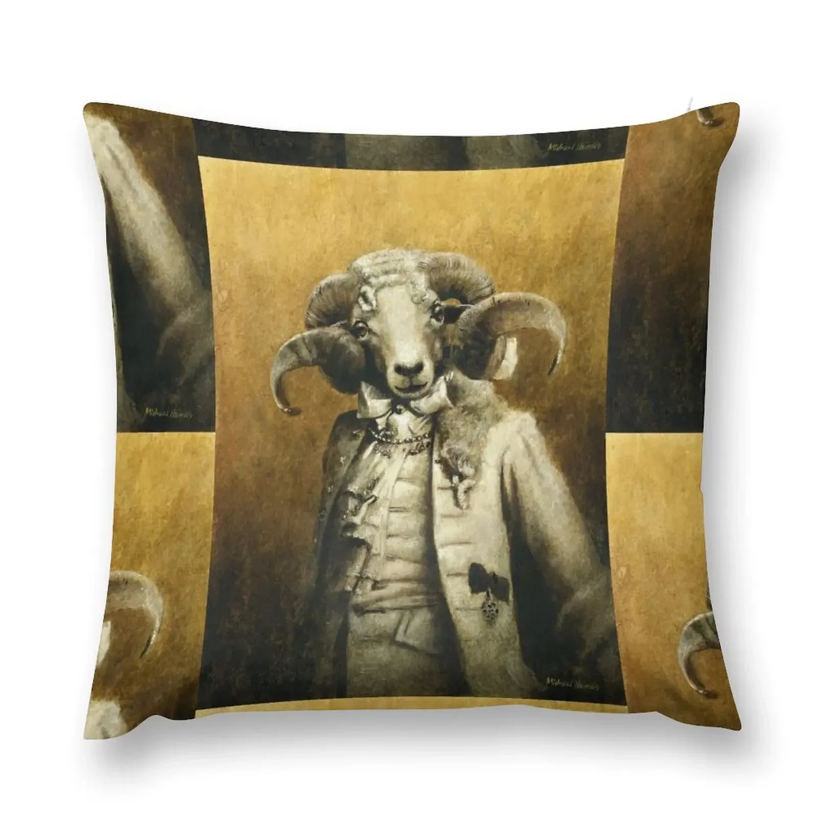 

Rococo Ram Throw Pillow Decorative Cushion Cover Luxury Pillow Case New year pillow