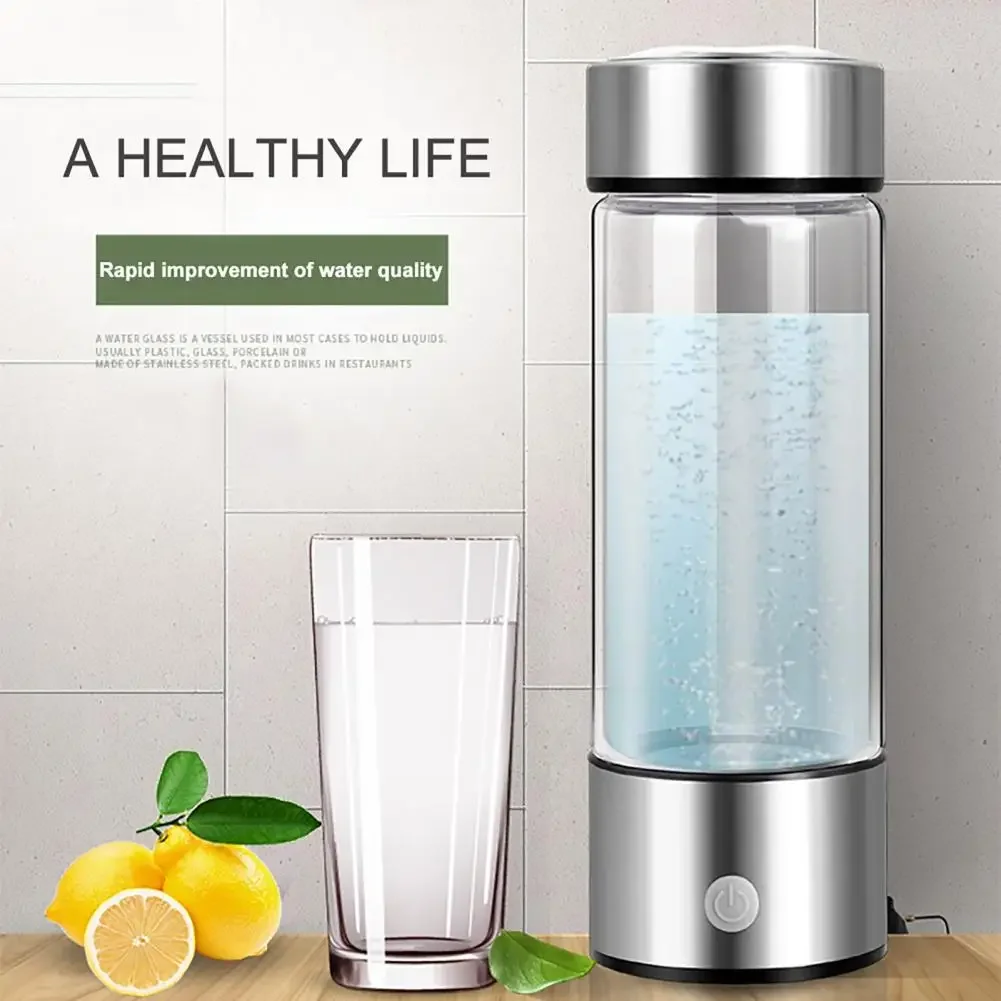 2024 New 420ML Portable Water Ionizer Bottle Rechargeable Negative Ion Watering Cup Hydrogens-rich Water Cup Water Generator USB