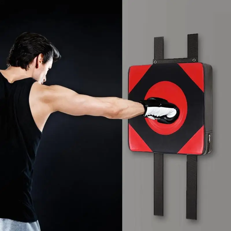 Quality Leather Punching Target Boxing Bag Mat Taekwondo Training Sandbags Wall Focus Pads Muay Thai Kicking Fighting Gear