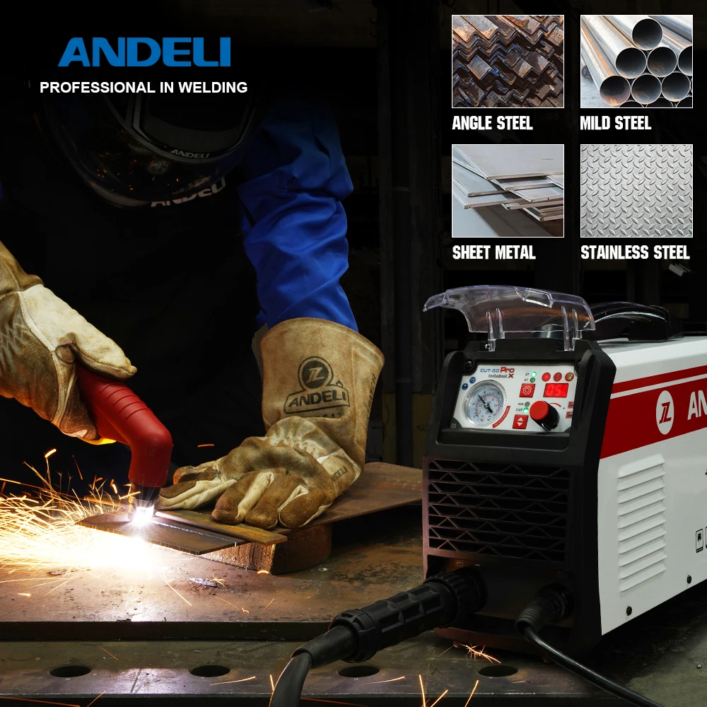 ANDELI CUT-50 Pro XS 110v 220vPROX Ingebouwde compressor Plasmasnijder Gesneden lasmachine