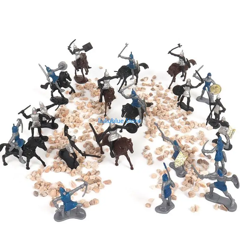 

Ancient Roman Cavalry Horse Model Figure Soldier Automobile Decor Men Boys Gift 62CF