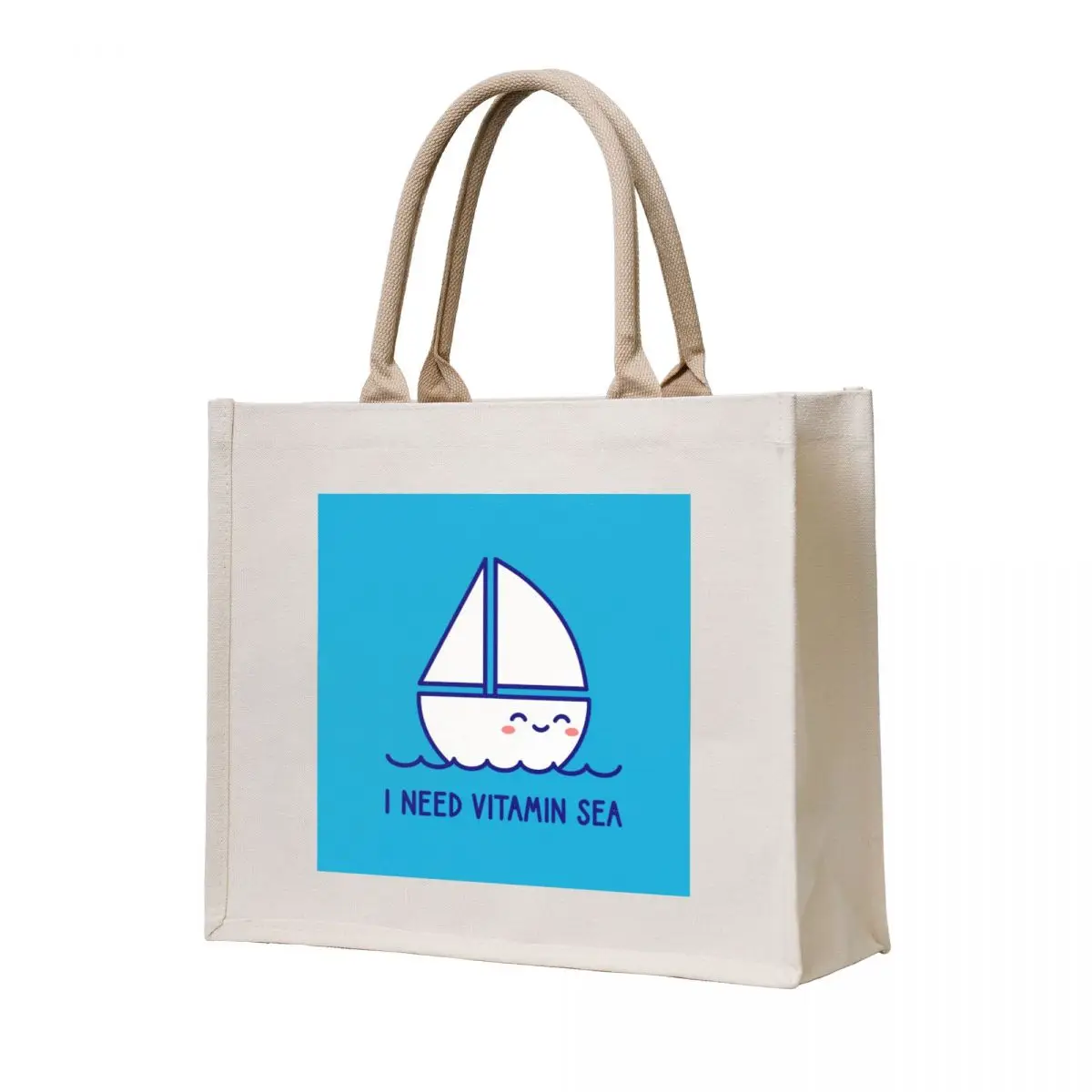 

I Need Vitamin Sea. Cute Boat Sailing Tote Bag Canvas shoulder bag ecological bags canvas tote tote bag men