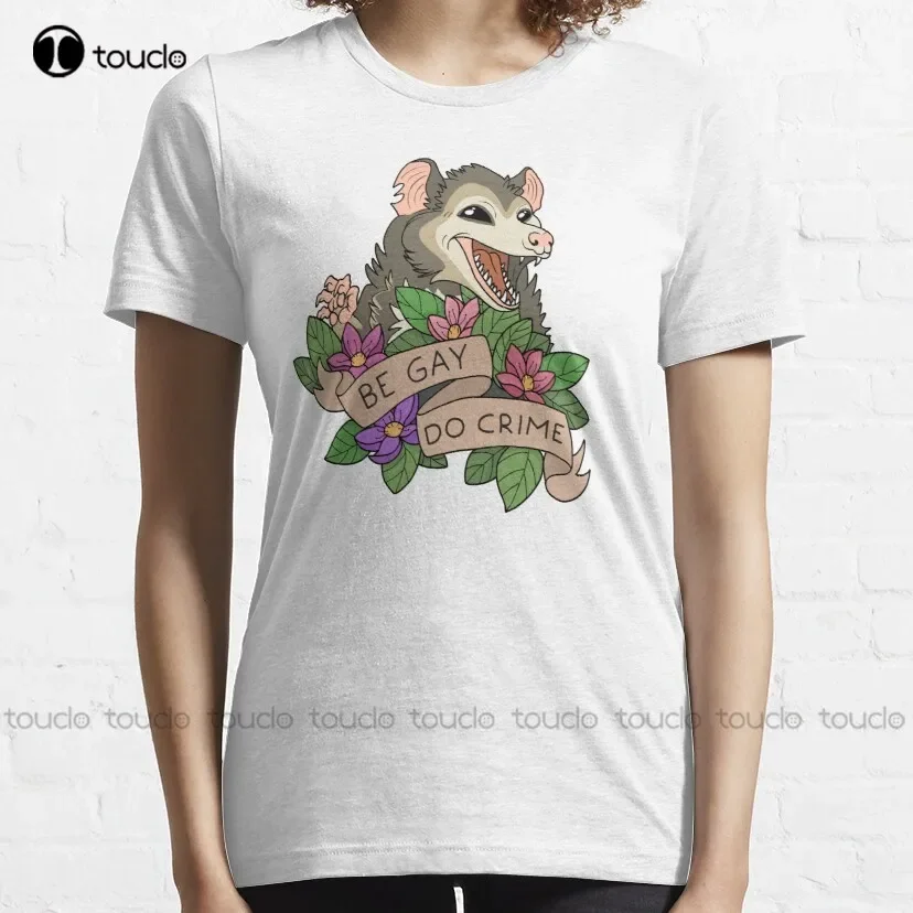 Be Gay Do Crime Classic T-Shirt Teacher Tshirts Tee T Shirts Custom Unisex Tee Digital Printing Harajuku Streetwear New Popular