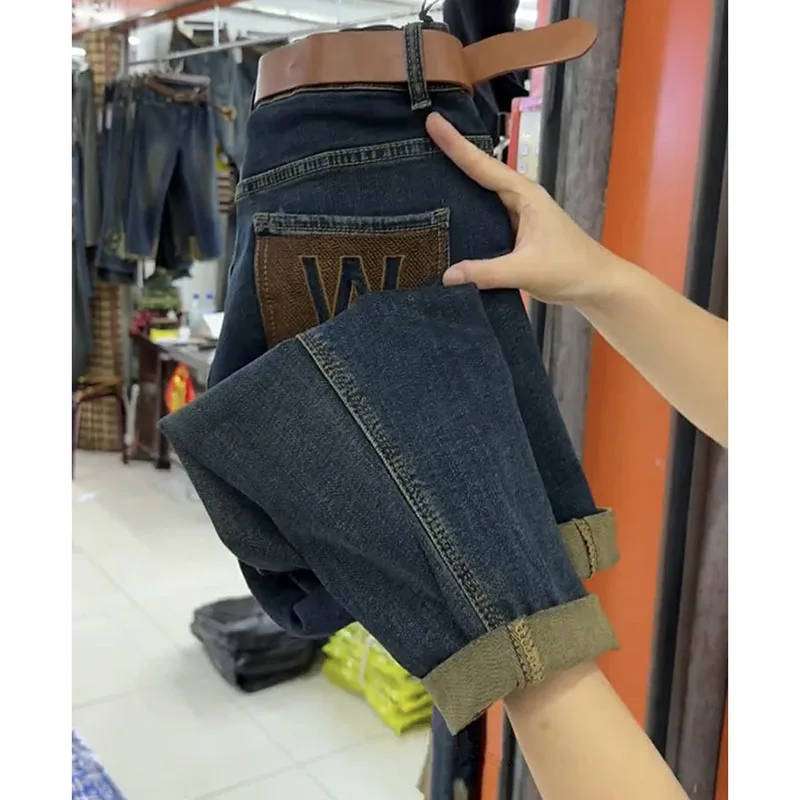 Jean droit en velours pour femme, sarouel radis épais, gros et fin, à neuf points, pour papa, nouvelle collection automne et hiver